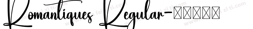 Romantiques Regular字体转换